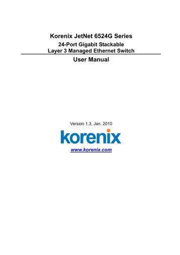 Korenix JetNet 6524G Series User Manual