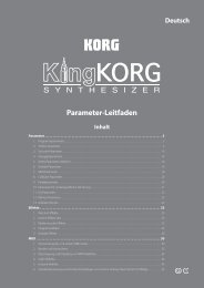 KingKORG Parameter-Leitfaden
