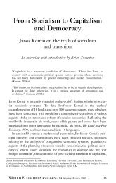 From Socialism to Capitalism and Democracy: Janos ... - Kornai JÃ¡nos