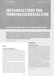 INSTANDSETzuNg vON TrINKwASSErbEhäLTErN - Korodur