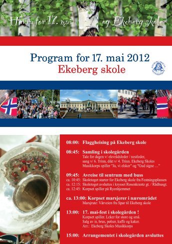 Program for 17. mai feiringen pÃ¥ Ekeberg (A5) - Korpsweb