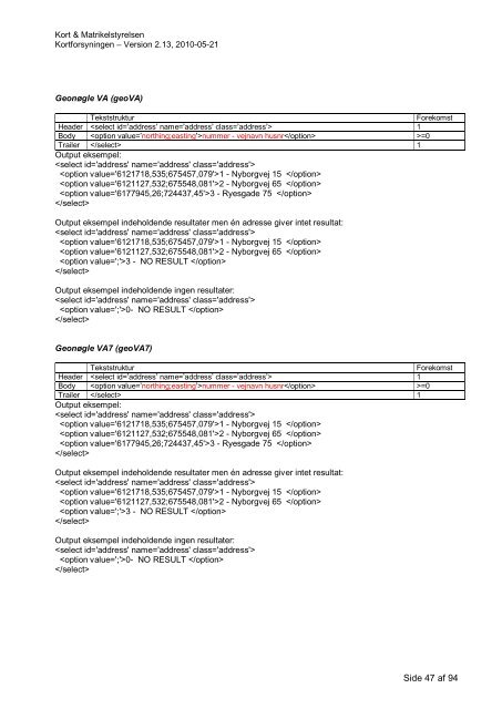 Dokumentation af geonÃ¸gler Classic - Kortforsyningen