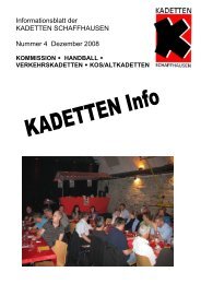 Info Dezember - KOS - Altkadetten Schaffhausen