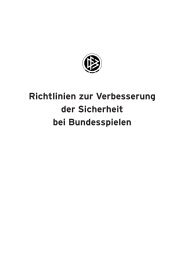 Richtlinien zur Verbesserung der Sicherheit bei Bundesspielen