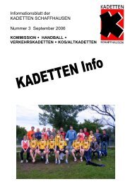 Info September - KOS - Altkadetten Schaffhausen