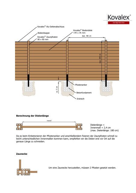 KOVALEX â ZAUNSYSTEM - Kosche