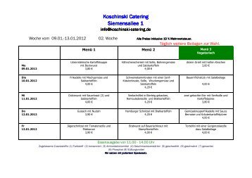 02. Woche Speiseplan Siemensallee.wps - Koschinski Catering