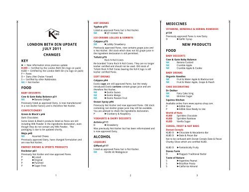 medicines - London Beth Din Kashrut Division