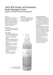 Jafra SPA Ginger and Seaweed Body Massage Cream