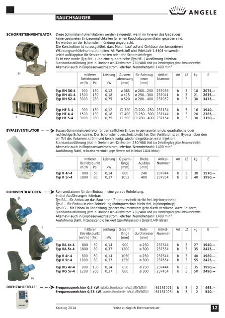 ANGELE Schmiedetechnik Katalog 2014