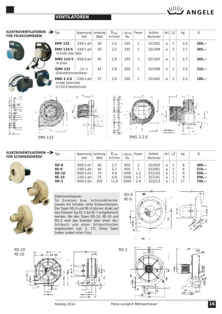 ANGELE Schmiedetechnik Katalog 2014