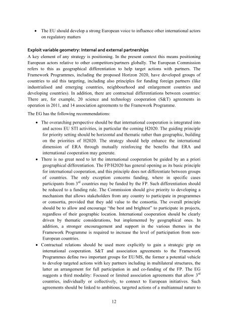 Draft Report of the Expert Group on International STI Cooperation to ...