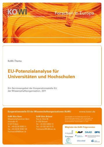 EU-Potenzialanalyse für Universitäten und Hochschulen - KoWi