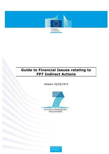 Guide to Financial Issues relating to FP7 Indirect Actions - KoWi