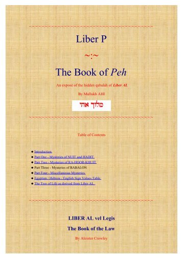 Liber Peh (pdf) - Koyote the Blind