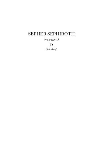 SEPHER SEPHIROTH