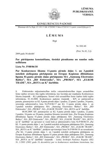 lÄmums PDF - Konkurences padome