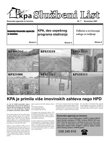 Sluzbeni List Br. 7 - Kosovo Property Agency