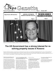 The US Government has a strong interest for re - Kosovo Property ...
