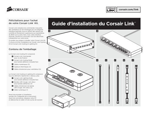 Guide d'installation du Corsair Link