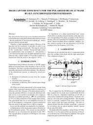 High Capture Efficiency for the Polarized Beam at MAMI by RF ...