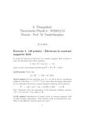 6.Â¨Ubungsblatt Theoretische Physik 6 : WS2013/14 Dozent : Prof. M ...