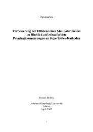 Diplomarbeit Roman Bolenz V0 - Institut fÃ¼r Kernphysik - Johannes ...