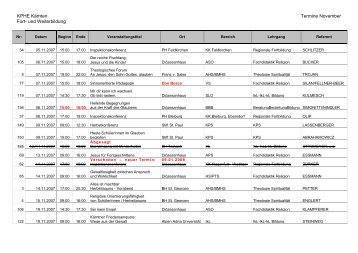 Termine fÃ¼r Fortbildung - KPHE