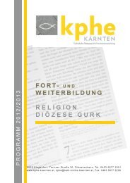 FORT- UND WEITERBILDUNG RELIGION DIÃZESE GURK - KPHE