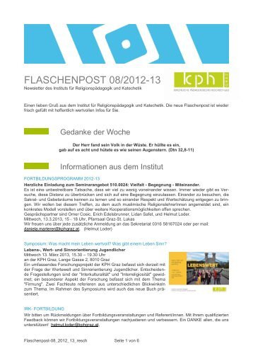 PDF, 518KB - Kirchliche Pädagogische Hochschule Graz
