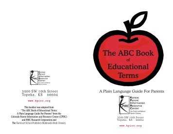 The ABC Book Educational Terms - Kansas Parent Information ...