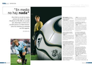 Oliver Kahn âEn medio no hay nadaâ - FIFA.com