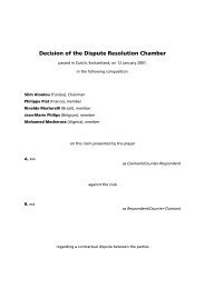 Decision of the Dispute Resolution Chamber - FIFA.com