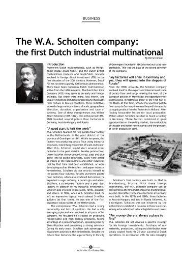 The WA Scholten company