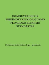 Ikimokyklinio ir prieÅ¡mokyklinio ugdymo pedagogo rengimo standartas