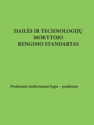 DailÄs technologijÅ³ mokytojo rengimo standartas - KvalifikacijÅ³ ir ...