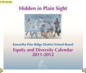 Equity and Diversity Calendar 2011-2012 Kawartha Pine Ridge ...