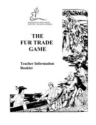 THE FUR TRADE GAME - Kawartha Pine Ridge District School Board