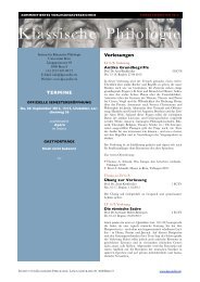 StilÃ¼bungen - Institut fÃ¼r Klassische Philologie - UniversitÃ¤t Bern