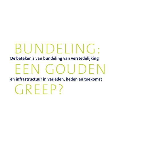 BUNDELING: EEN GOUDEN GREEP? - KpVV