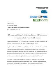(CRL) and U.S. Aluminum Company (USAL - Crlaurence.com