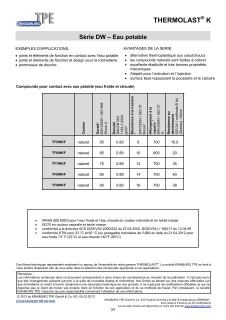 ST/E Reihe â Standardprogramm Extrusion - Kraiburg TPE