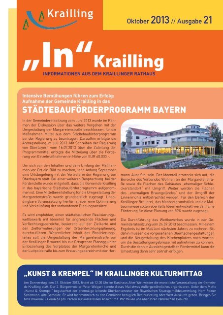 "In" Krailling / Ausgabe 21 - Gemeinde Krailling