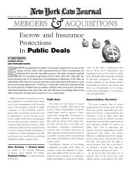 mergers &acquisitions mergers &acquisitions - Kramer Levin ...