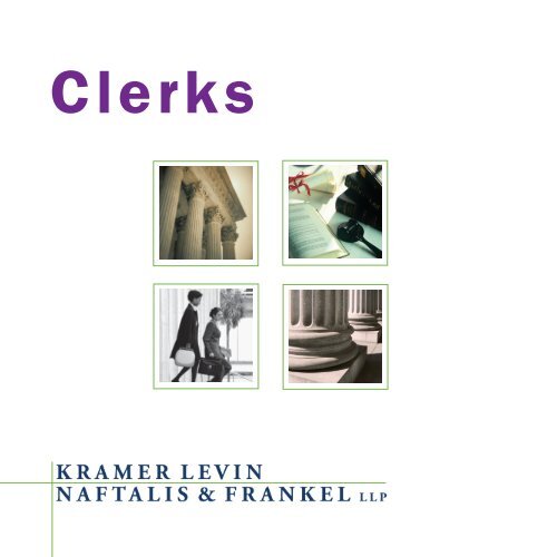 Clerks Brochure - Kramer Levin Naftalis & Frankel LLP