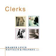 Clerks - Kramer Levin Naftalis & Frankel LLP