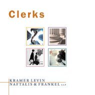 Clerks - Kramer Levin Naftalis & Frankel LLP