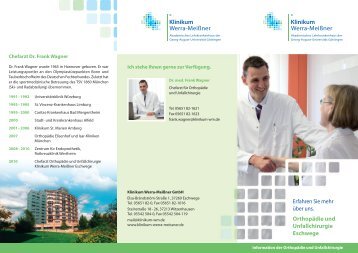 Flyer OrthopÃ¤die und Unfallchirurgie - Kreiskrankenhaus Eschwege ...