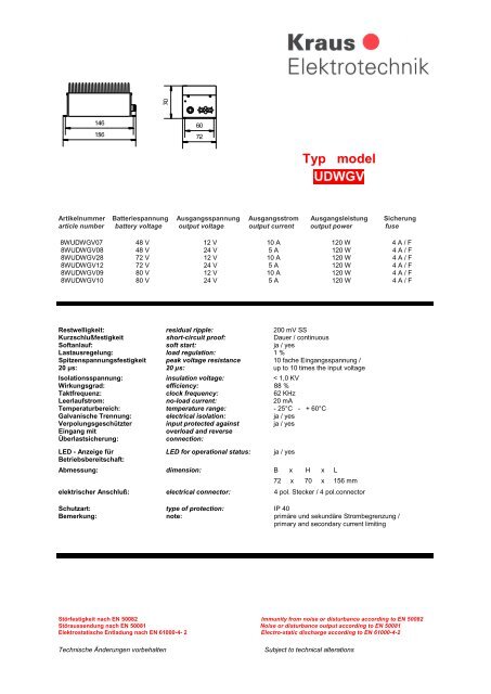 Katalog für Spannungs-wandler - kraus.at