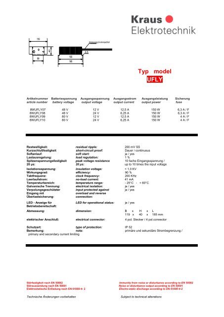 Katalog für Spannungs-wandler - kraus.at